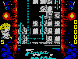 Turbo Girl (ZX Spectrum) screenshot: Heading towards the first tricky bit