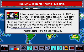 BushBuck Charms, Viking Ships & Dodo Eggs (Amiga) screenshot: In Liberia.