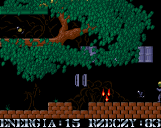 Agent Czesio (Amiga) screenshot: Into the forest