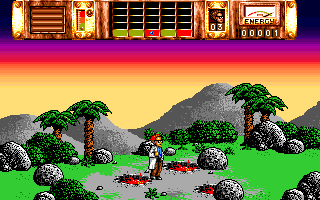 Time Machine (Amiga) screenshot: Start of the game.