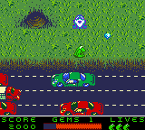 Frogger 2 (Game Boy Color) screenshot: He's here, telling you to enter the hole