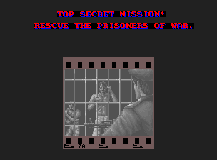 M.I.A.: Missing in Action (Arcade) screenshot: Your mission is simple: rescue the prisoners