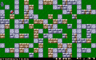 Dynabusters (Atari ST) screenshot: Found a bomb power-up