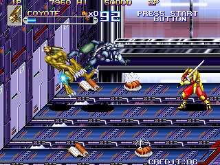 Shadow Force (Arcade) screenshot: Beaten-up myself