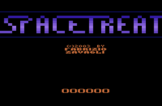 Space Treat Deluxe (Atari 2600) screenshot: Title screen (with score)
