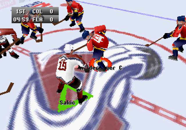 NHL 97 (SEGA Saturn) screenshot: On the ice