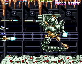 Thunder Cross II (Arcade) screenshot: Boss stage 2