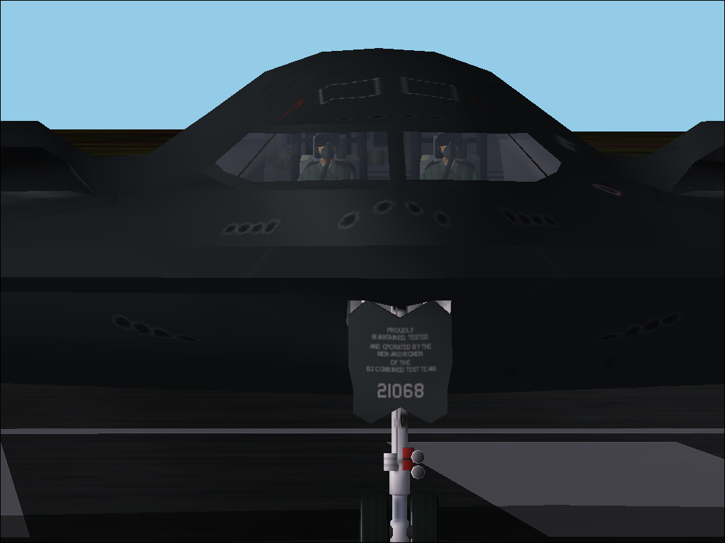 Military Collection (Windows) screenshot: B2 Spirit - As dark from the outside, as on the inside.