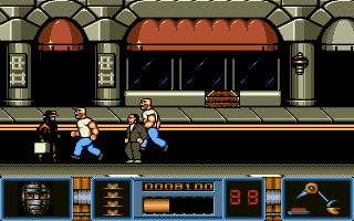 Darkman (Atari ST) screenshot: More enemies, a suitcase can come in handy