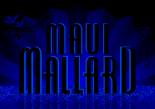 Maui Mallard in Cold Shadow (Genesis) screenshot: Main menu