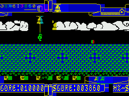 Hunchy (ZX Spectrum) screenshot: Level complete