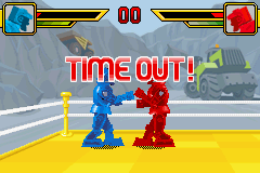Rock 'Em Sock 'Em Robots (Game Boy Advance) screenshot: The time is out...
