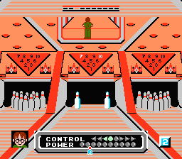 Dynamite Bowl (NES) screenshot: It's impossible to hit them both. Or not?