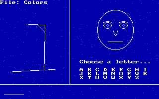Hangman (DOS) screenshot: Game start up