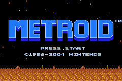 Metroid (Game Boy Advance) screenshot: Title Screen
