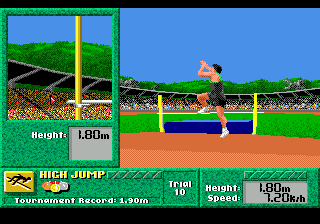 Summer Challenge (Genesis) screenshot: High jump