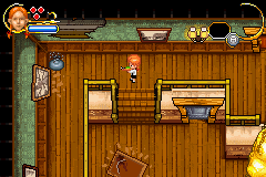 Monster House (Game Boy Advance) screenshot: Switching characters will be necessary to get through the game