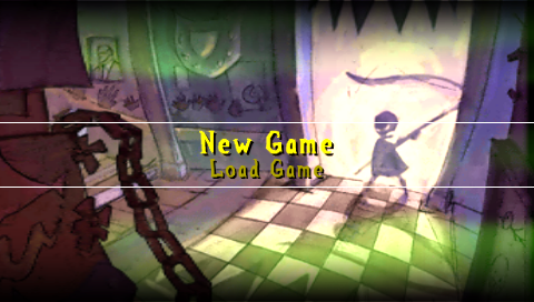 Death Jr. (PSP) screenshot: Main menu