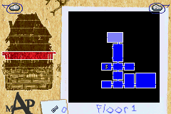 Monster House (Game Boy Advance) screenshot: Map screen