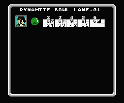 Dynamite Bowl (MSX) screenshot: Your play statistics. (MSX2)