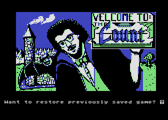 Scott Adams' Graphic Adventure #5: The Count (Atari 8-bit) screenshot: Title screen