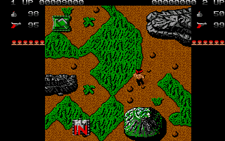 Ikari Warriors (Amiga) screenshot: Fight with tank.