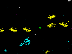 Sigma 7 (ZX Spectrum) screenshot: Stage 5: Phase 1.<br> The flights are getting more complex.