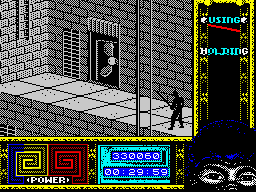 Ninja Remix (ZX Spectrum) screenshot: Level 5, "The Office": Ventilator.<br> - How am I supposed to fight this thing?