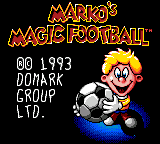 Marko's Magic Football (Game Gear) screenshot: Title screen