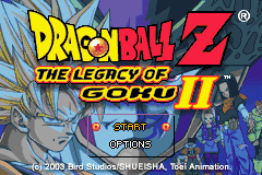 Dragon Ball Z: The Legacy of Goku II (Game Boy Advance) screenshot: Main Menu