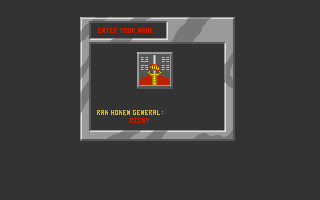 Cyber Empires (Amiga) screenshot: Entering my name.