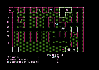 Diamond Mine (Atari 8-bit) screenshot: Died and lost the diamond