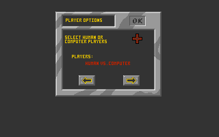 Cyber Empires (Amiga) screenshot: Player options.
