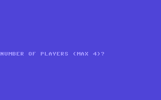 Andromeda Conquest (Commodore 64) screenshot: Enter no. of players
