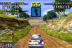 SEGA Rally Championship (Game Boy Advance) screenshot: Alone in the road