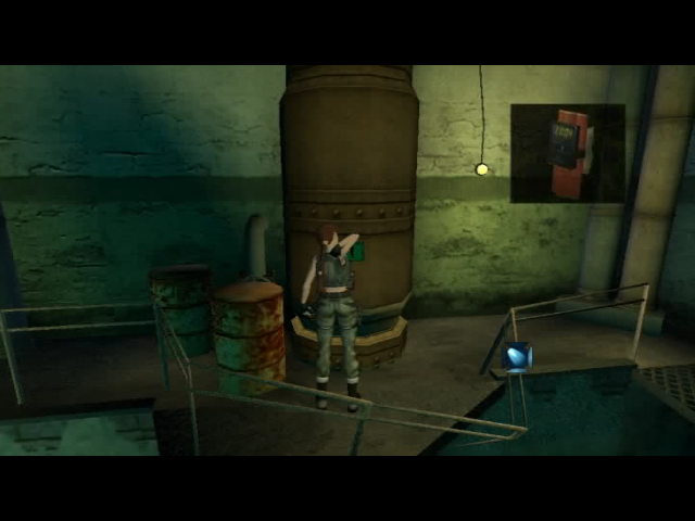 Lara Croft: Tomb Raider - The Action Adventure (DVD Player) screenshot: Planting some explosives