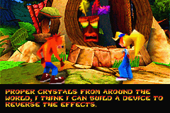 Crash Bandicoot: The Huge Adventure (Game Boy Advance) screenshot: From intro - 3
