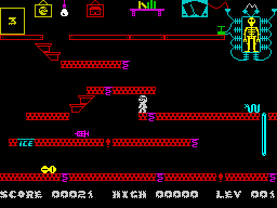 Frank N Stein (ZX Spectrum) screenshot: Level 1:<br> All parts of the monster's skeleton were gathered.