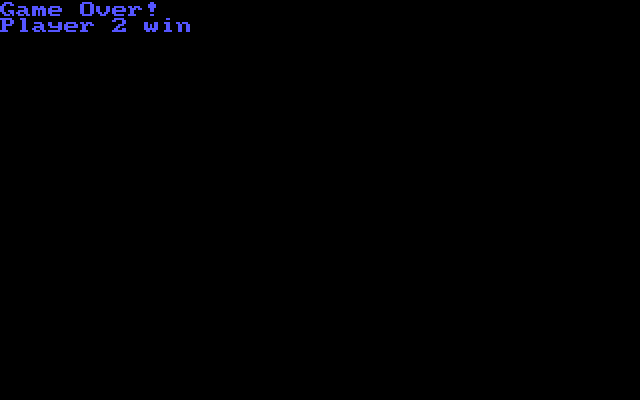 The Paddle (DOS) screenshot: Game result