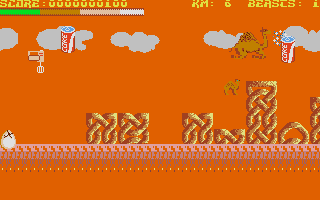 Return of the Mutant Camels (Atari ST) screenshot: A caffeine hit