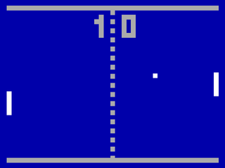 Emeritus Pong (DOS) screenshot: Human vs Computer