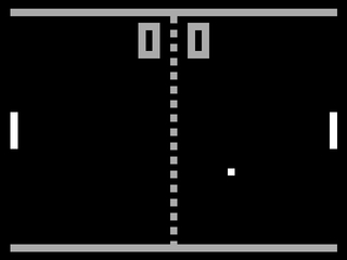 Emeritus Pong (DOS) screenshot: Mono mode