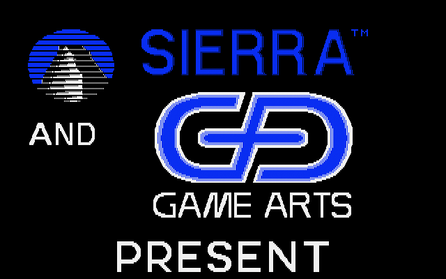 Silpheed (Apple IIgs) screenshot: Sierra logo / introduction