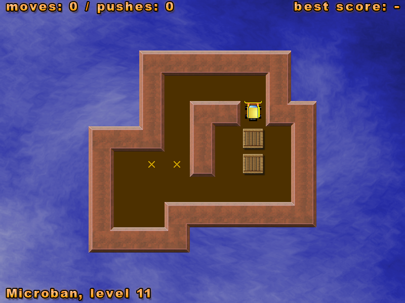 Simple Sokoban (Windows) screenshot: Microban, Level 11
