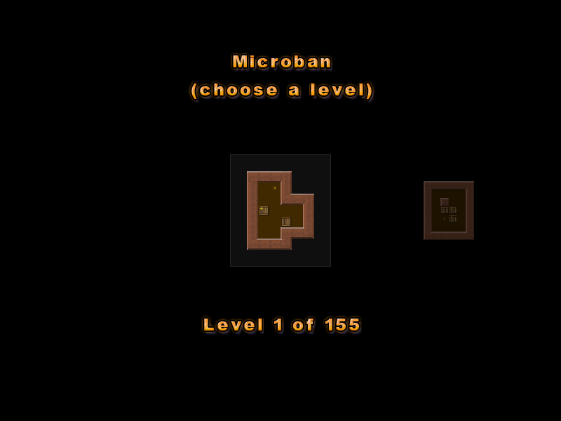 Simple Sokoban (Windows) screenshot: Level selection
