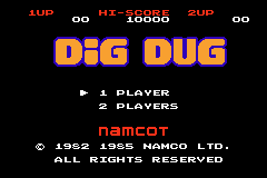 Dig Dug (Game Boy Advance) screenshot: Title Screen