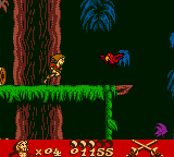 Gold and Glory: The Road to El Dorado (Game Boy Color) screenshot: In the Amazon jungles...