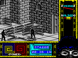 Ninja Remix (ZX Spectrum) screenshot: Level 6, "The House": Traps.<br> A maze of wired traps.