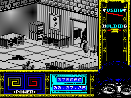 Ninja Remix (ZX Spectrum) screenshot: Level 6, "The House": Run.<br>