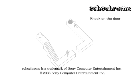 echochrome (PSP) screenshot: Title screen